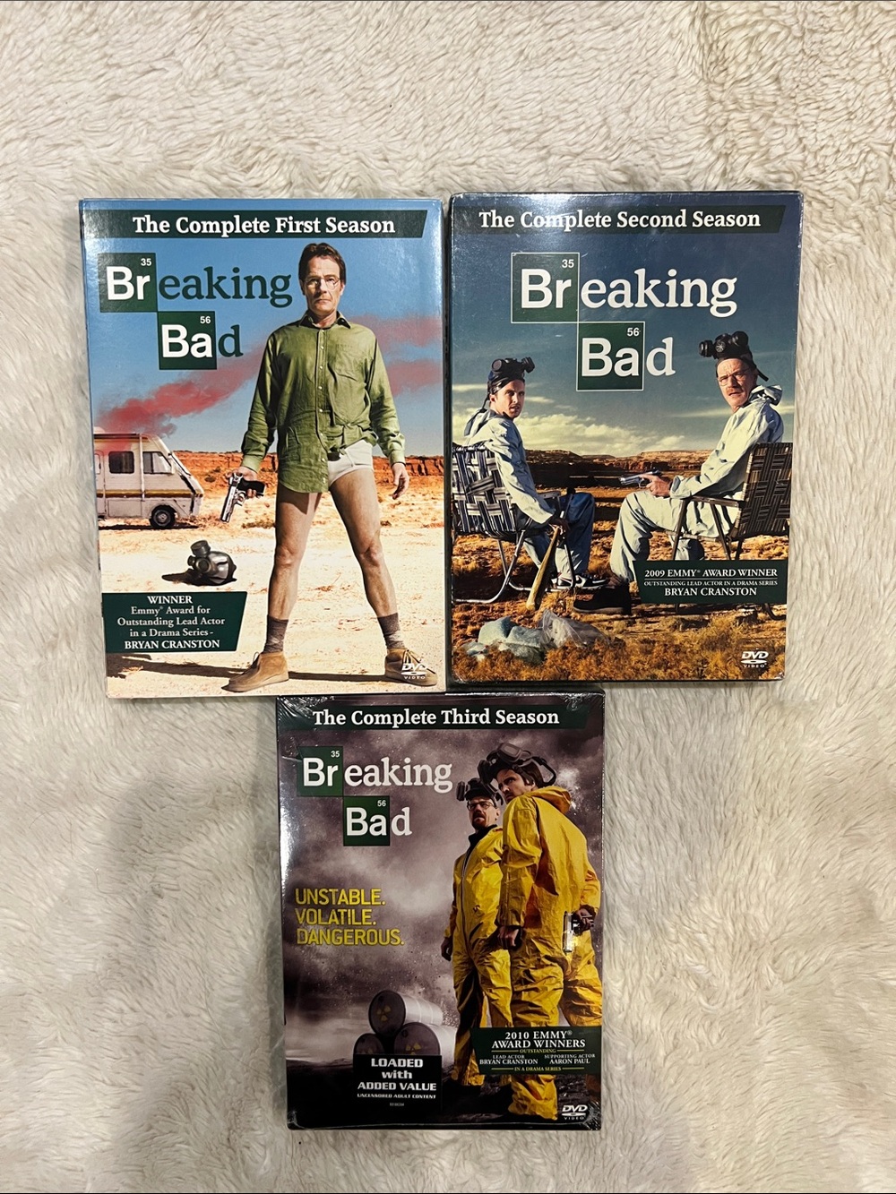 BREAKING BAD SEASONS 1-3 DVDs